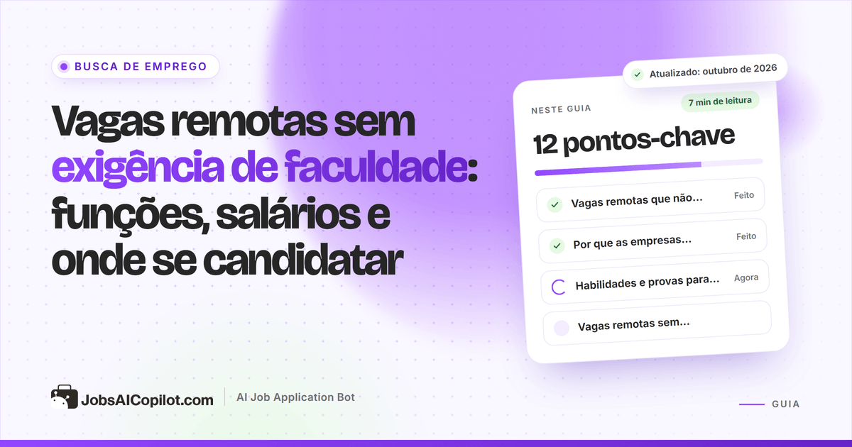 Vagas remotas sem exigência de faculdade: atendimento ao cliente, suporte administrativo e outras funções