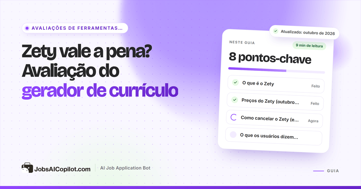 Avaliação do Zety: recursos, preços e veredito sobre o gerador de currículo