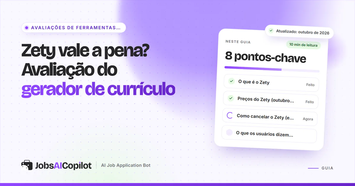 Avaliação do Zety: recursos, preços e veredito sobre o gerador de currículo