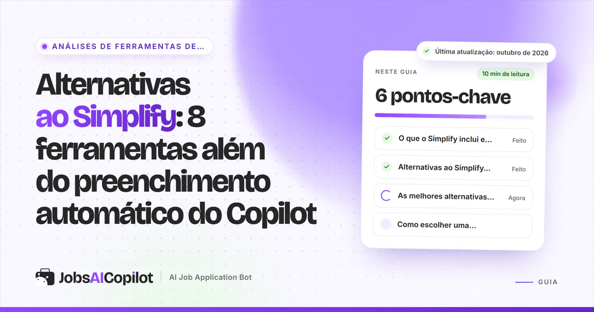 Capa «Alternativas ao Simplify» com os pontos-chave: o que inclui o Simplify, onde fica aquém e comparação