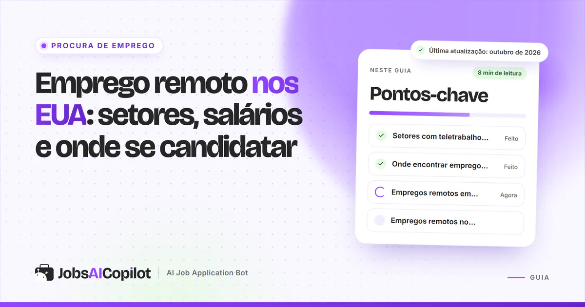 Capa do emprego remoto nos EUA com os pontos-chave: áreas com teletrabalho, onde procurar e logística remota