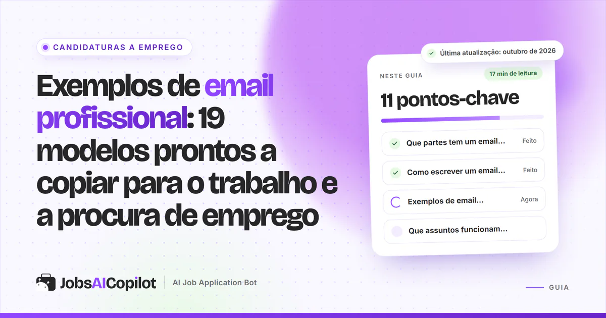 Portátil com o rascunho de um email profissional: assunto, saudação, corpo curto e despedida