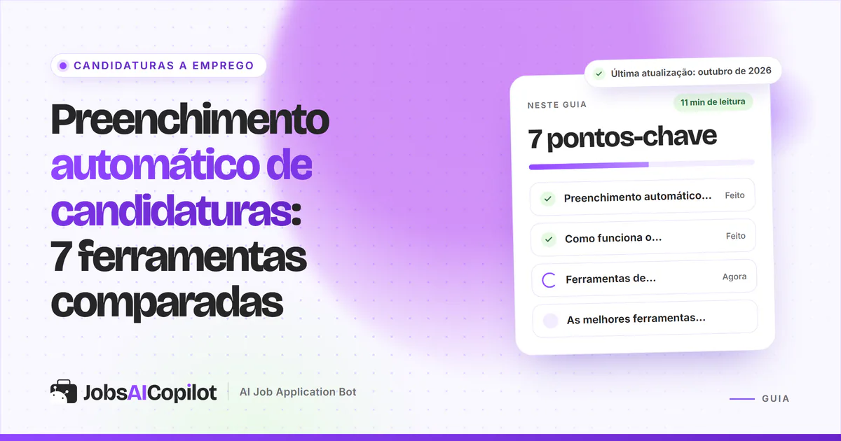 Capa do preenchimento automático de candidaturas com os pontos-chave: diferença face à candidatura automática e comparação