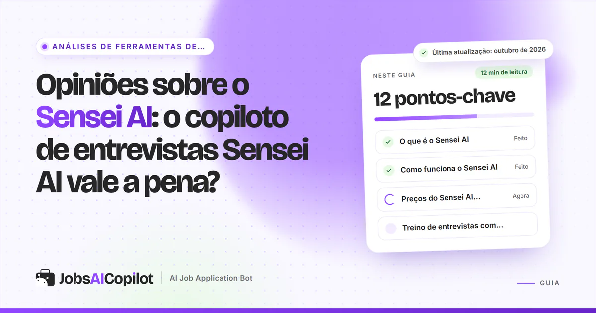 Capa de análise do Sensei AI com os pontos-chave: o que é, como funciona, preços e uma rotina de treino