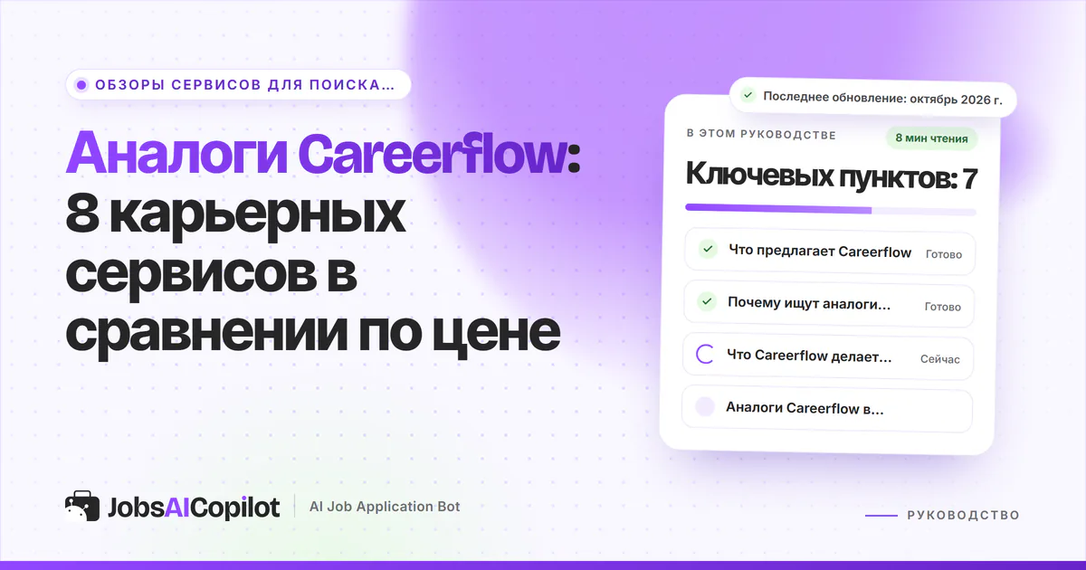 Обложка «Аналоги Careerflow»: что предлагает Careerflow, зачем искать замену и сравнение альтернатив