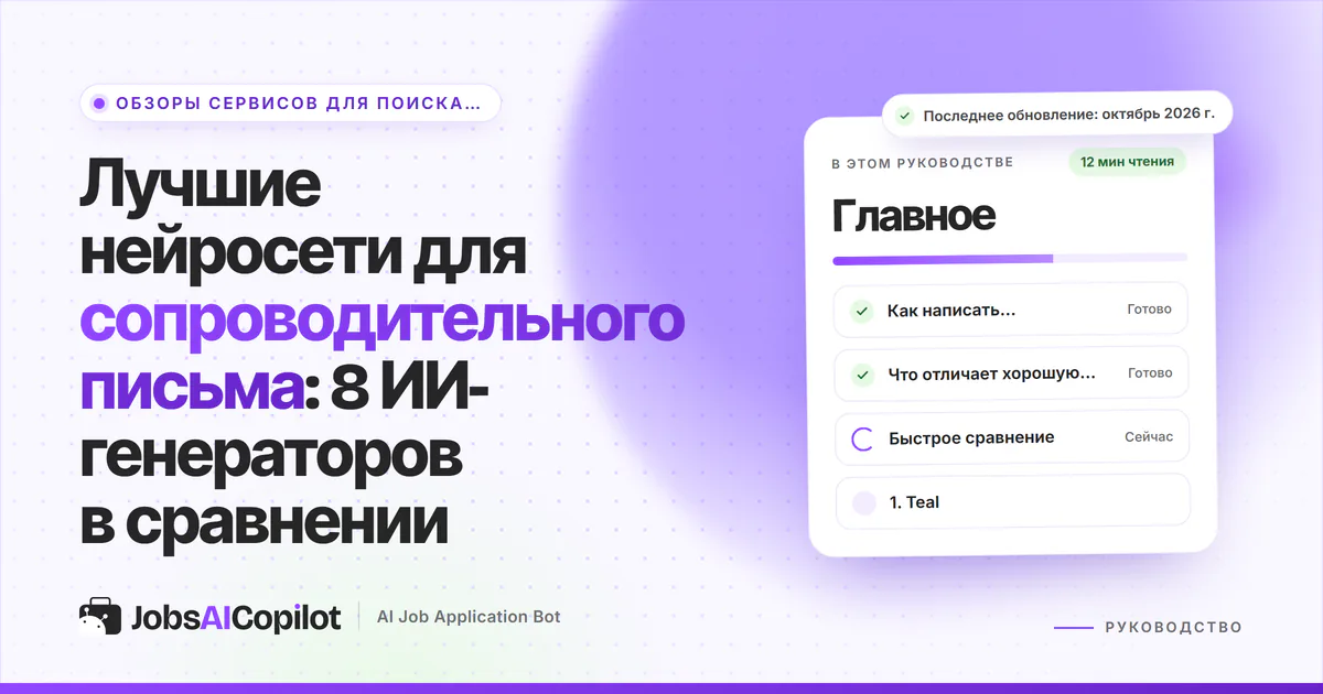 Обложка «Лучшие нейросети для сопроводительного письма»: критерии выбора, сравнение и 8 сервисов