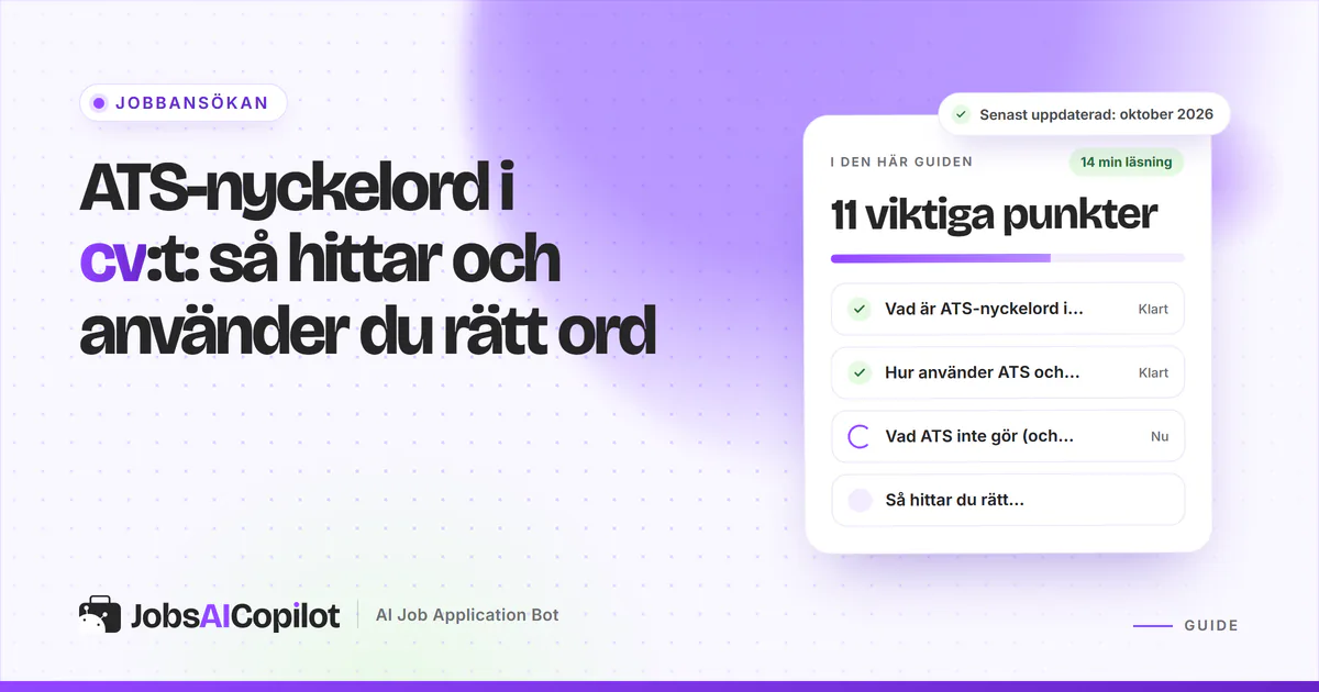 Jobbannons med återkommande kompetenser markerade och matchade mot kompetensavsnittet i ett cv