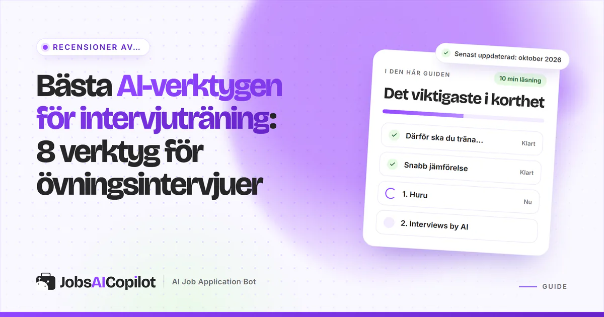 Åtta AI-verktyg för intervjuträning jämförda, med feedback från övningsintervjuer, gratisplaner och startpriser