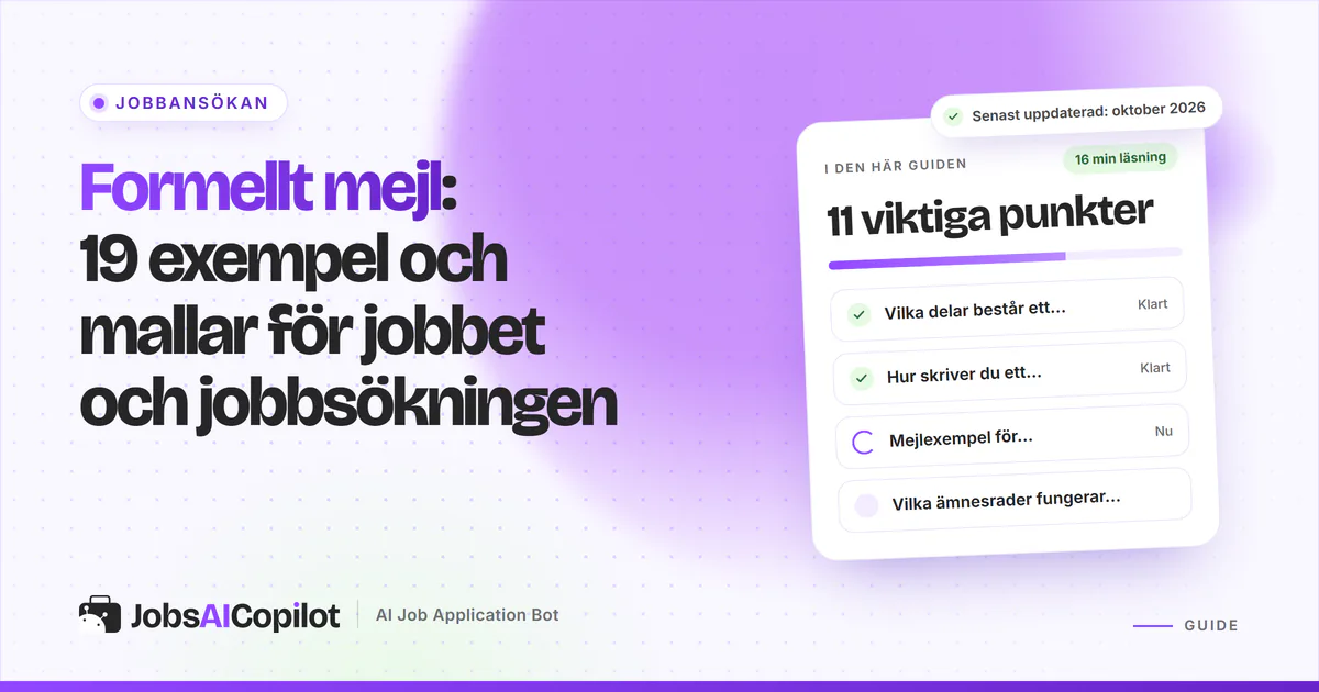 Laptop som visar ett utkast till ett formellt mejl med ämnesrad, hälsningsfras, kort text och avslutning