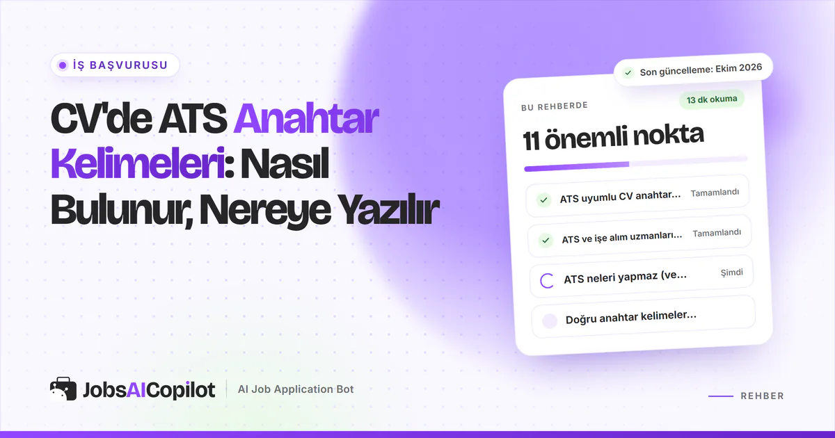 Tekrarlanan becerileri vurgulanmış bir iş ilanı ve CV beceriler bölümüyle eşleşmesi