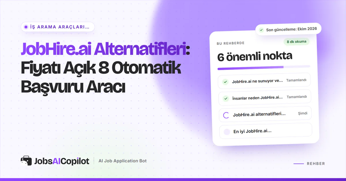 JobHire.ai alternatifleri kartı: hizmetin sundukları ve faturalandırma, neden alternatif aranıyor ve karşılaştırma tablosu