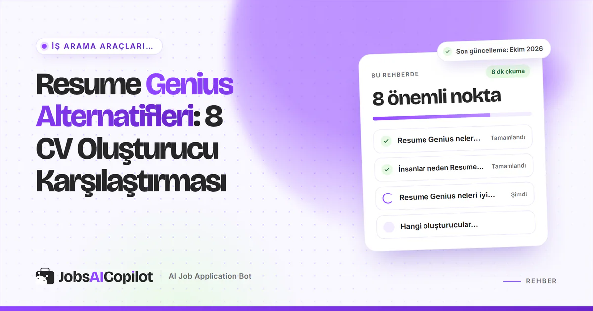 Resume Genius alternatifleri kartı: sitenin sundukları, neden alternatif aranıyor ve ücretsiz indirme seçenekleri