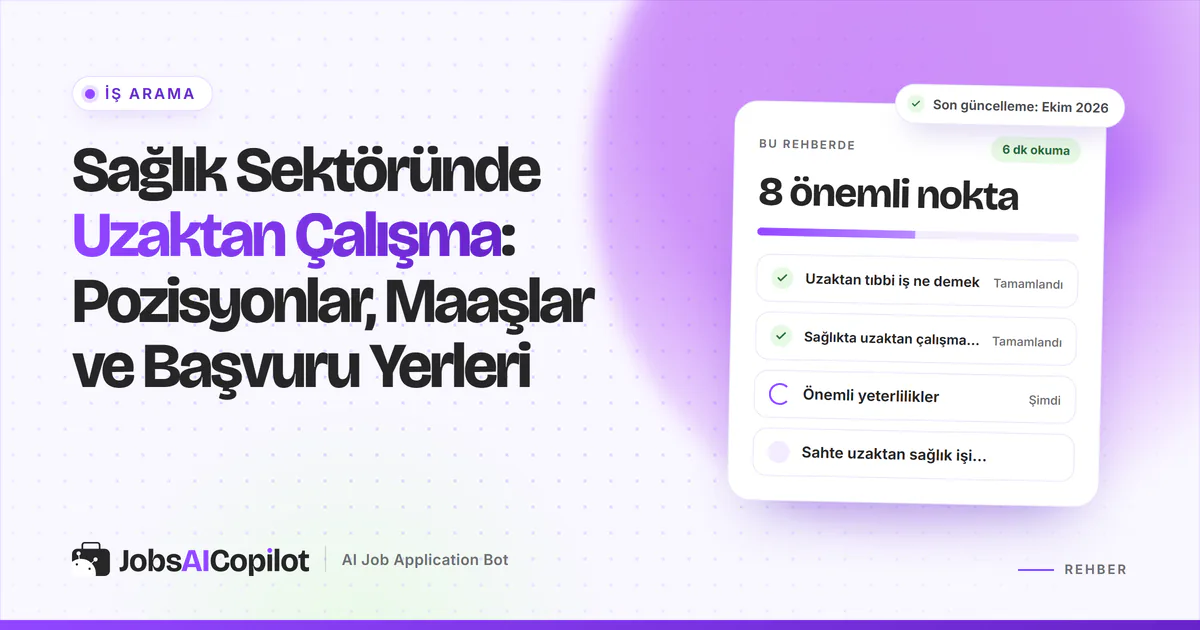 Sağlıkta uzaktan çalışma rehber kartı: uzaktan sağlık işi nedir, rollere genel bakış ve gereken yeterlilikler