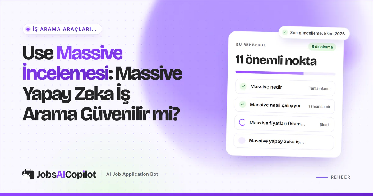 Use Massive inceleme kartı: Massive nedir, nasıl çalışır, Ekim 2026 fiyatları ve ayda 200 başvurunun anlamı