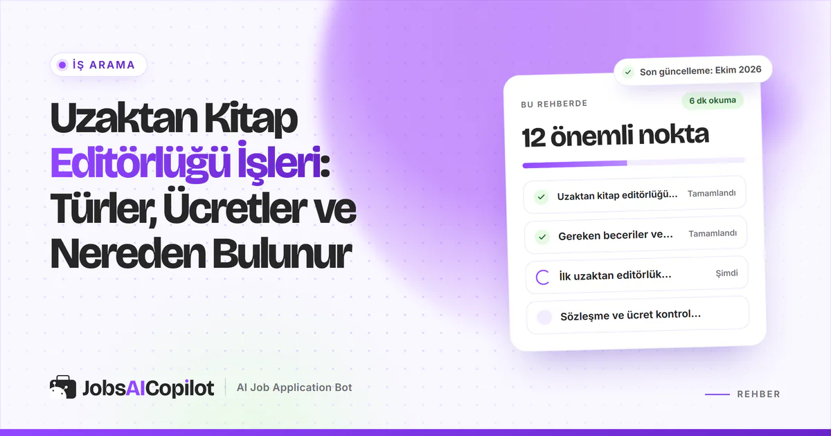 Uzaktan kitap editörlüğü rehber kartı: editörlük işi türleri, ücretler ve ilanların bulunduğu yerler, mor kapakta