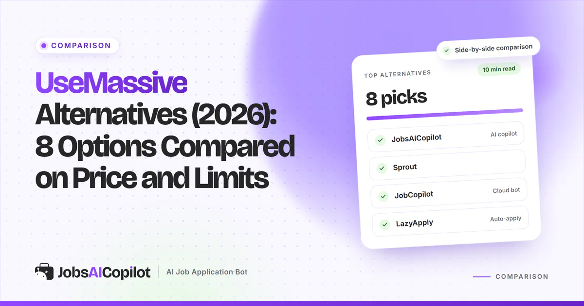 UseMassive alternatives 2026: eight AI job application tools compared on price and approval controls
